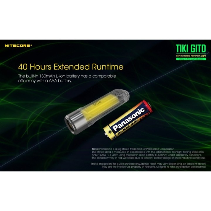 Nitecore TIKI GITD – Lanternă breloc reîncărcabilă