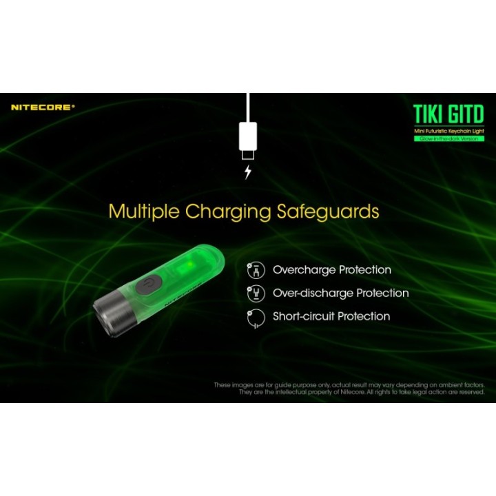 Nitecore TIKI GITD – Lanternă breloc reîncărcabilă