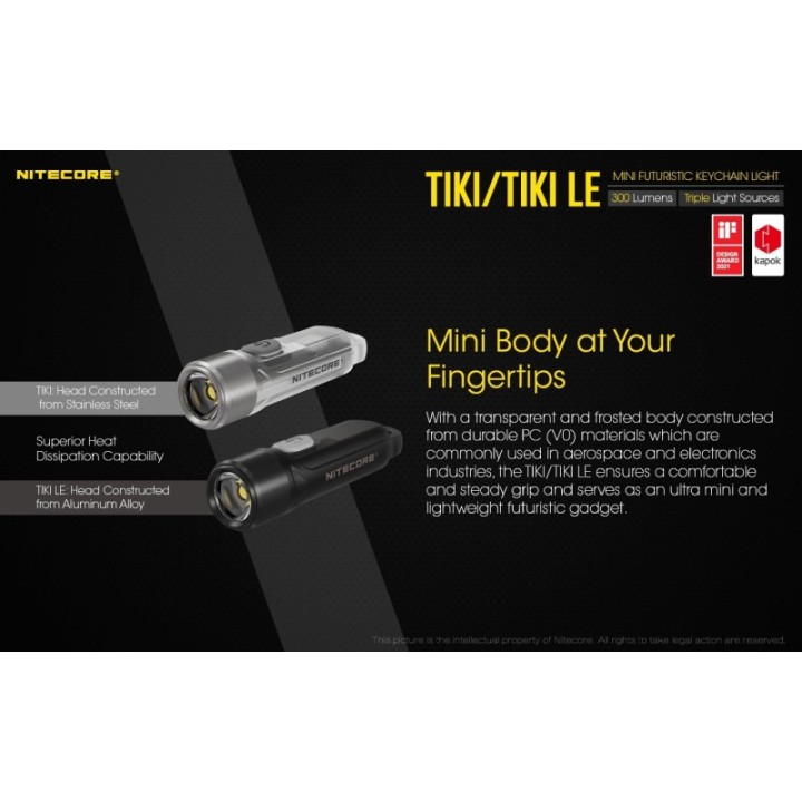 Nitecore TIKI LE – Lanternă breloc reîncărcabilă