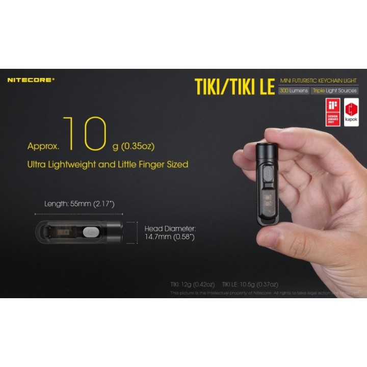 Nitecore TIKI LE – Lanternă breloc reîncărcabilă