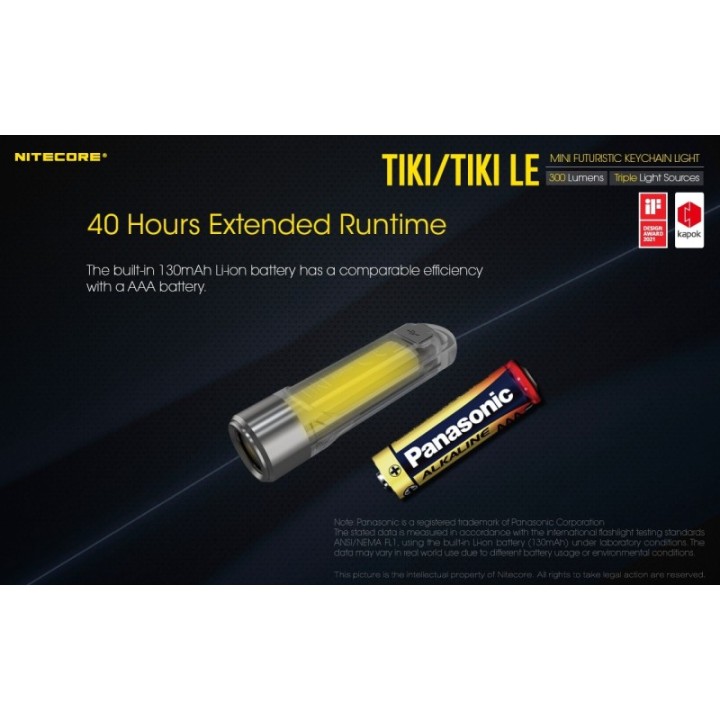 Nitecore TIKI LE – Lanternă breloc reîncărcabilă