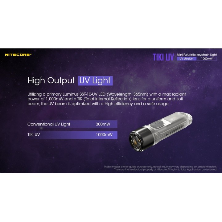 Nitecore TIKI UV – Lanternă breloc UV