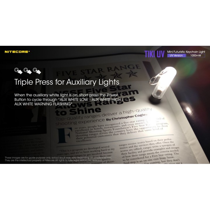 Nitecore TIKI UV – Lanternă breloc UV