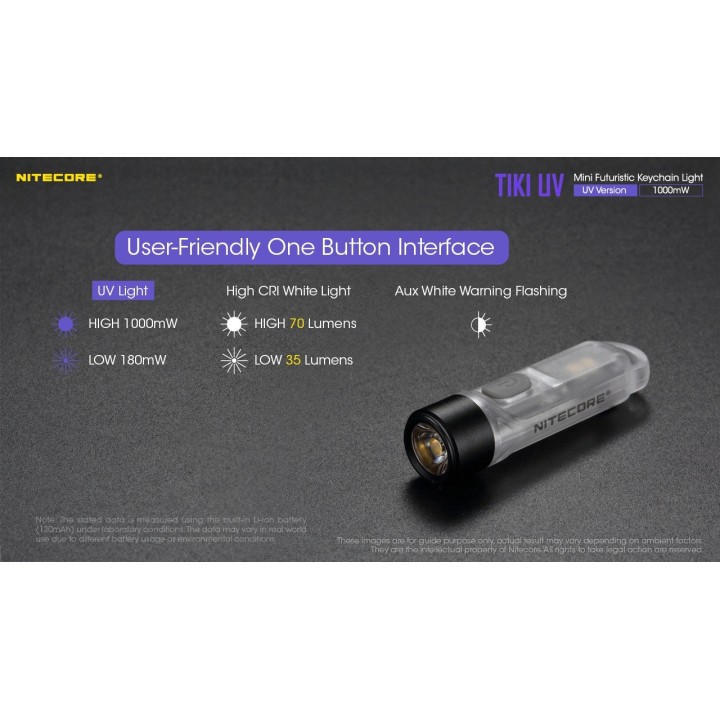 Nitecore TIKI UV – Lanternă breloc UV