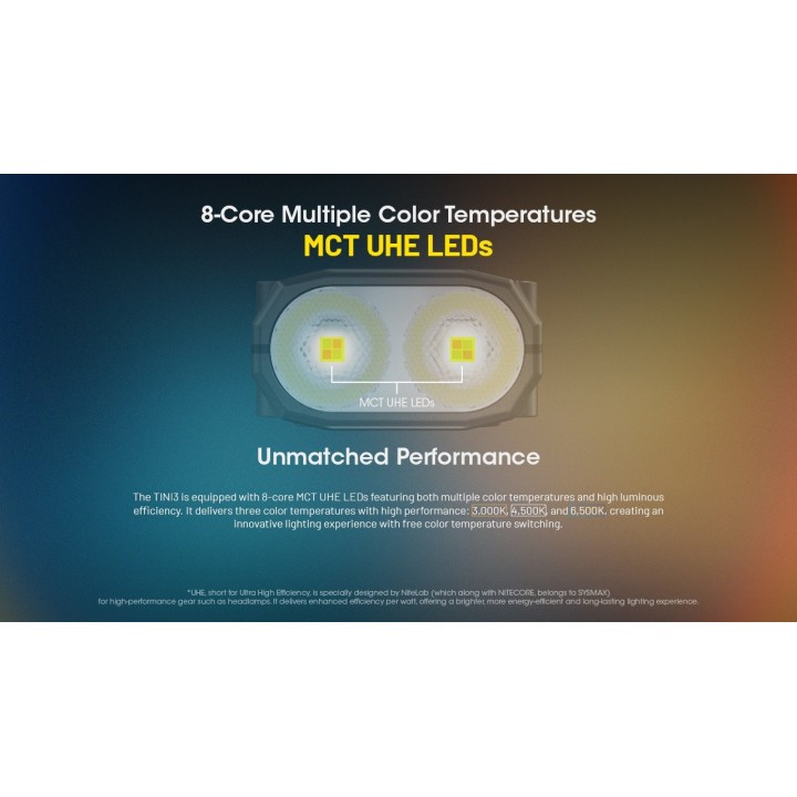 Nitecore TINI 3 – Lanternă breloc MCT cu OLED