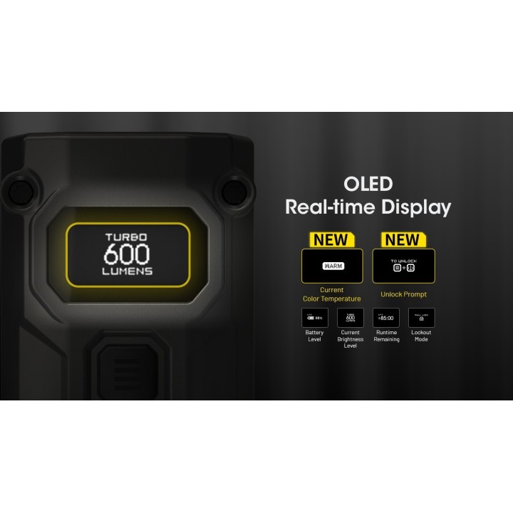 Nitecore TINI 3 – Lanternă breloc MCT cu OLED