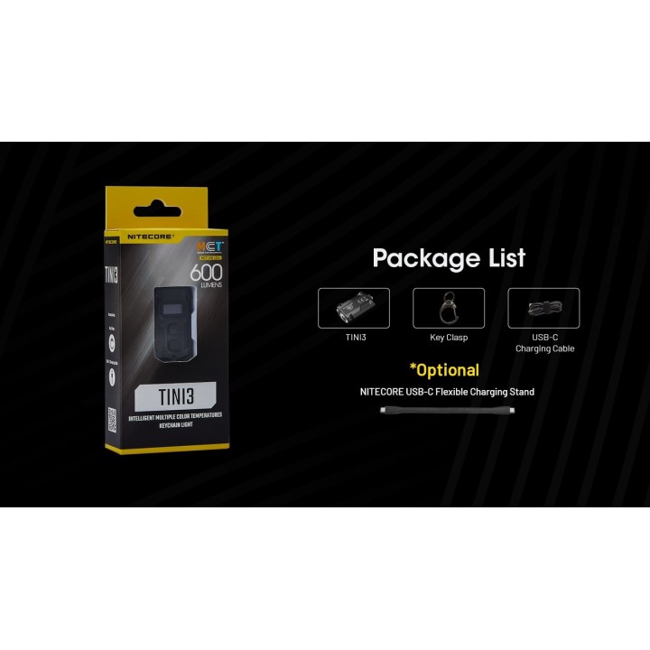 Nitecore TINI 3 – Lanternă breloc MCT cu OLED