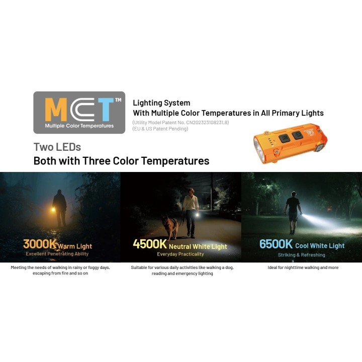 Nitecore TIP3 MCT – Lanternă breloc MCT