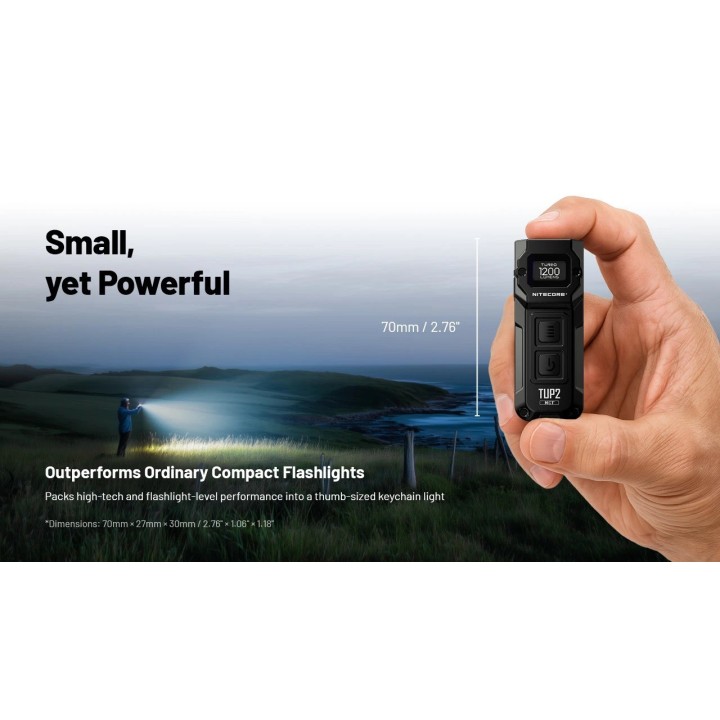 Nitecore TUP2 MCT – Lanternă breloc cu afișaj OLED
