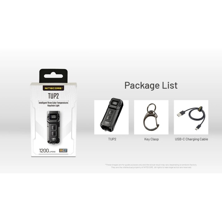 Nitecore TUP2 MCT – Lanternă breloc cu afișaj OLED