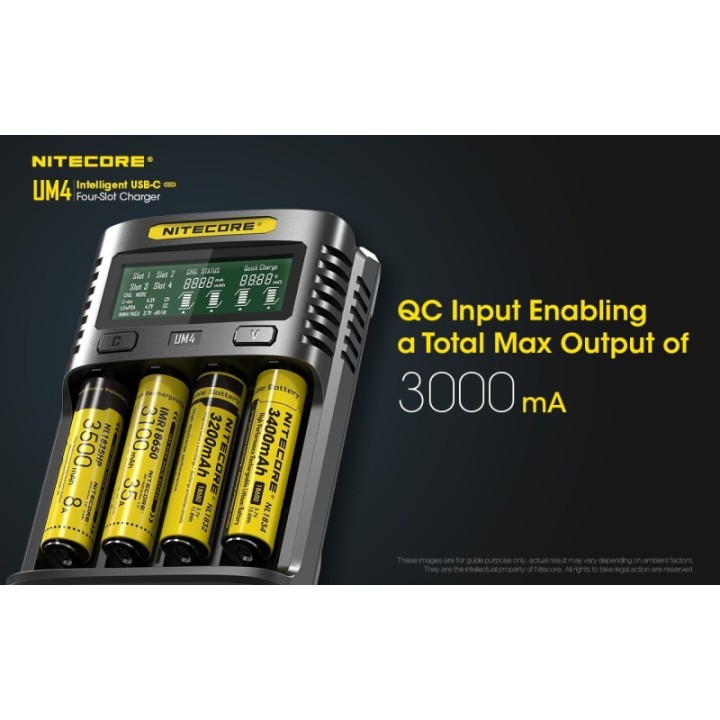 Nitecore UM4 – Încărcător inteligent cu patru sloturi