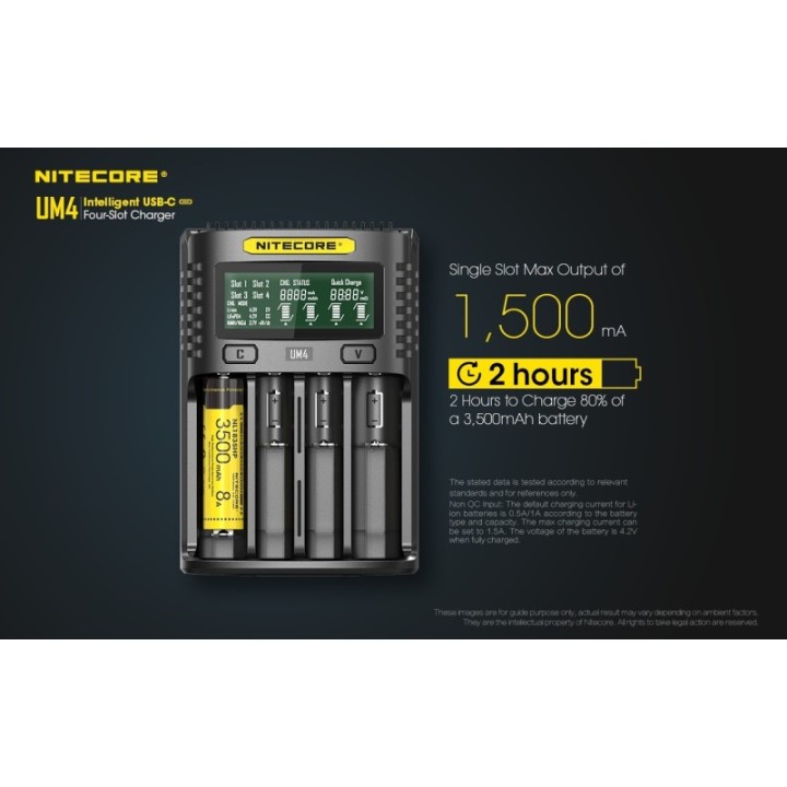 Nitecore UM4 – Încărcător inteligent cu patru sloturi