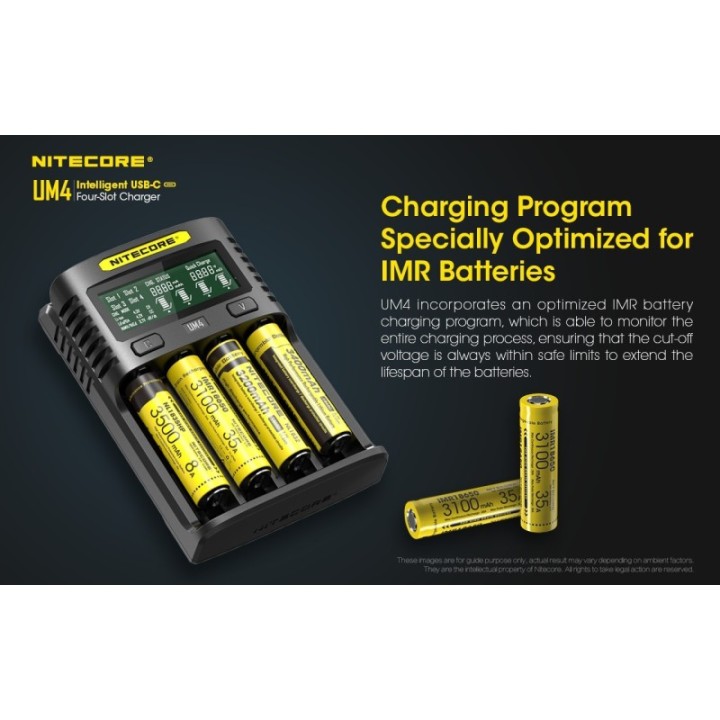 Nitecore UM4 – Încărcător inteligent cu patru sloturi