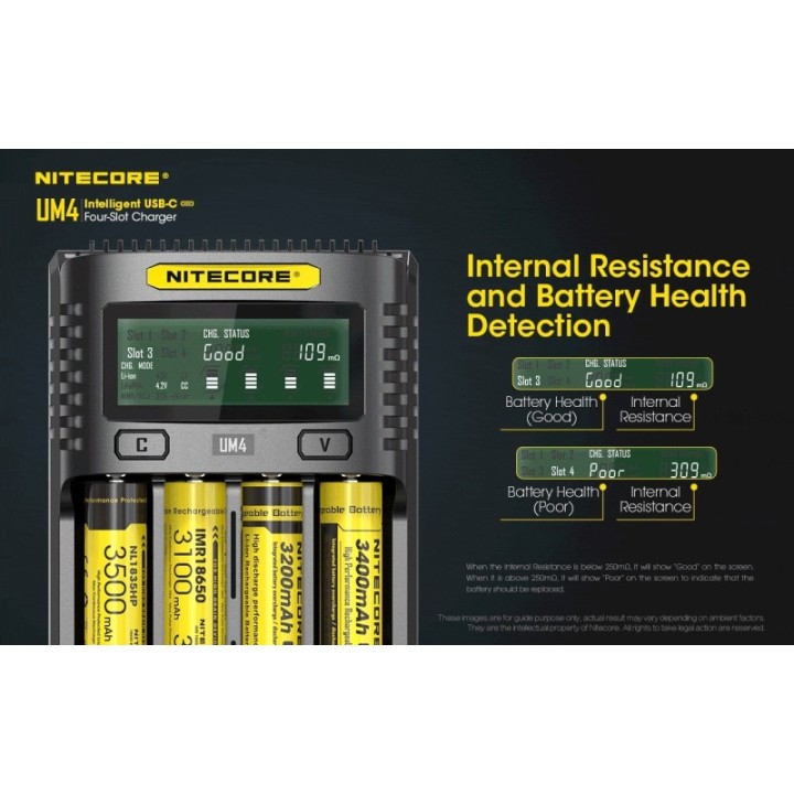 Nitecore UM4 – Încărcător inteligent cu patru sloturi