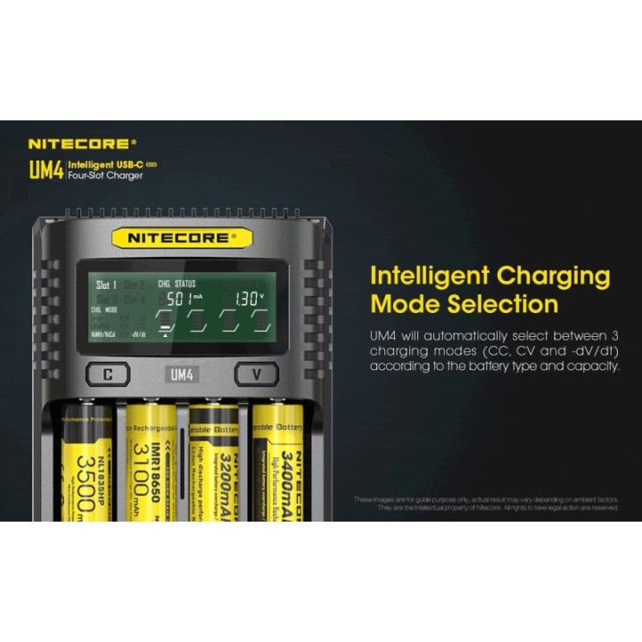 Nitecore UM4 – Încărcător inteligent cu patru sloturi