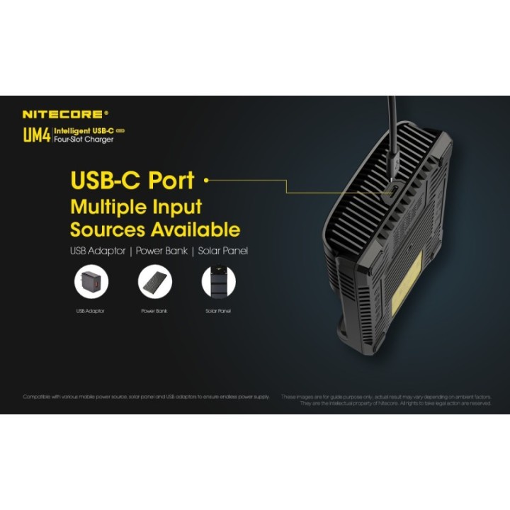 Nitecore UM4 – Încărcător inteligent cu patru sloturi