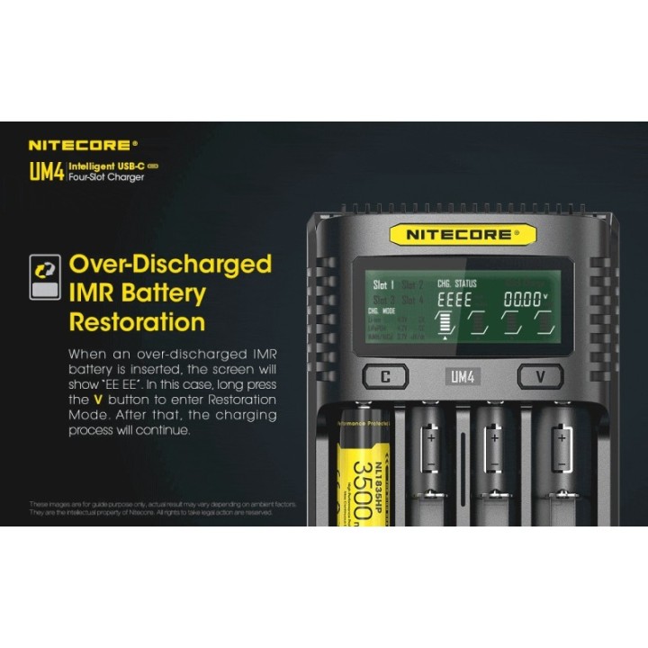 Nitecore UM4 – Încărcător inteligent cu patru sloturi