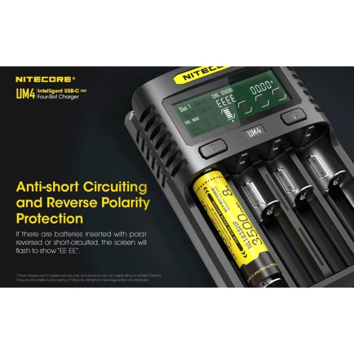Nitecore UM4 – Încărcător inteligent cu patru sloturi