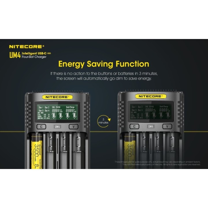 Nitecore UM4 – Încărcător inteligent cu patru sloturi
