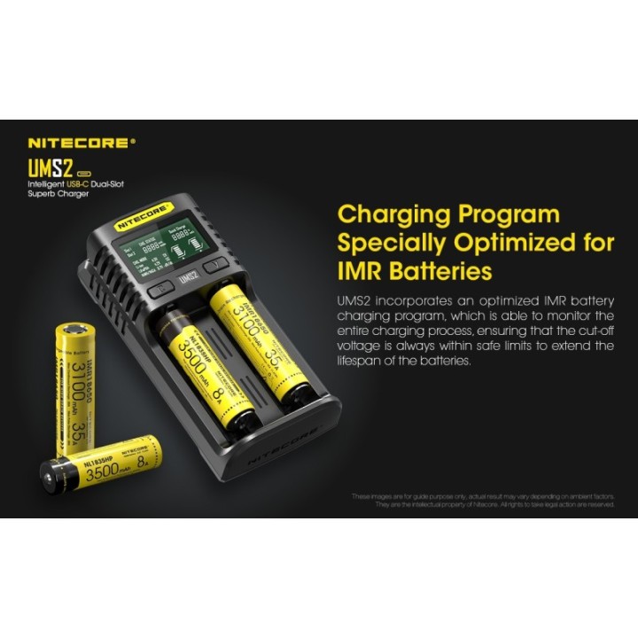 Nitecore UMS2 – Încărcător inteligent cu două sloturi