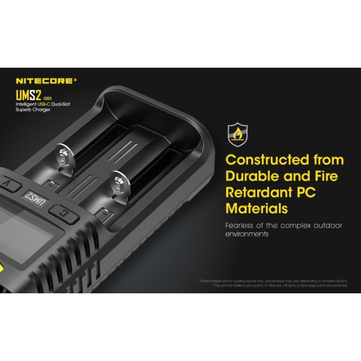 Nitecore UMS2 – Încărcător inteligent cu două sloturi