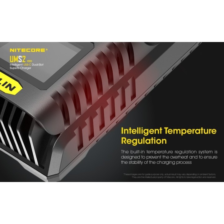 Nitecore UMS2 – Încărcător inteligent cu două sloturi