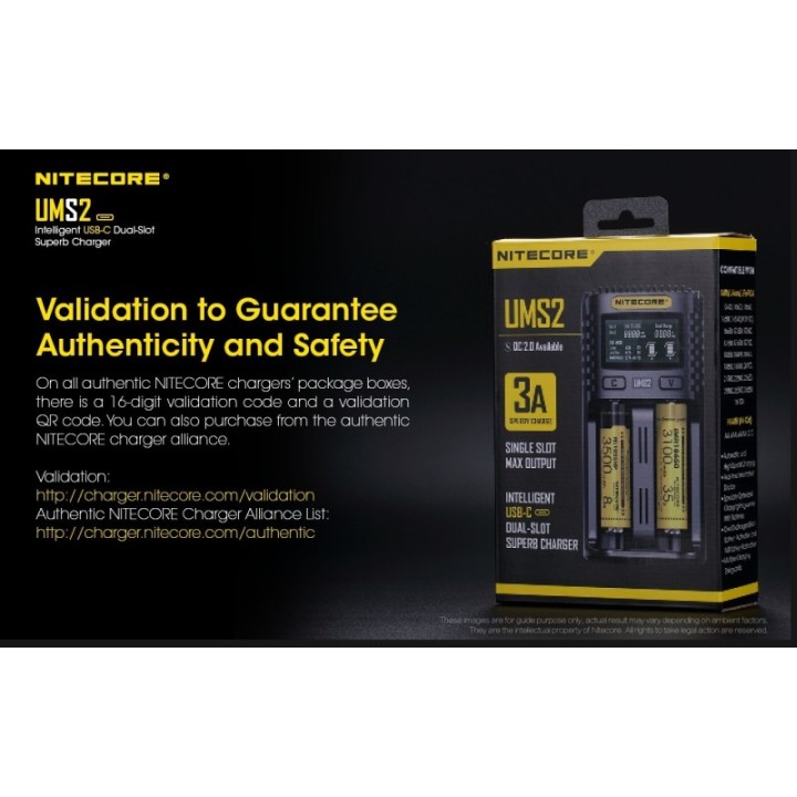 Nitecore UMS2 – Încărcător inteligent cu două sloturi