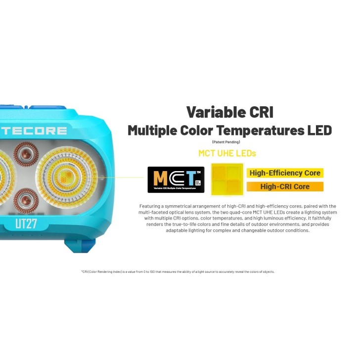 Nitecore UT27 MB – Lanternă frontală cu lumină roșie puternică