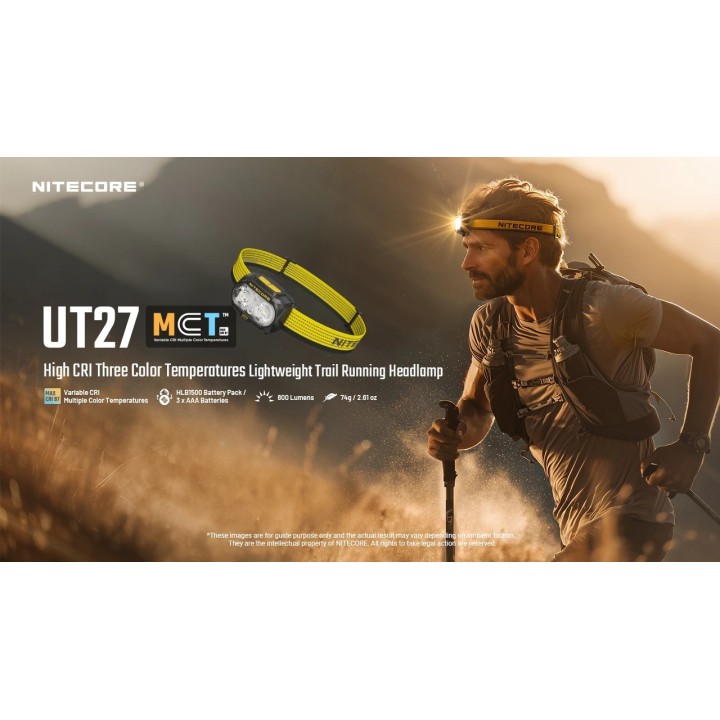 Nitecore UT27 MCT – Lanternă frontală hibridă MCT