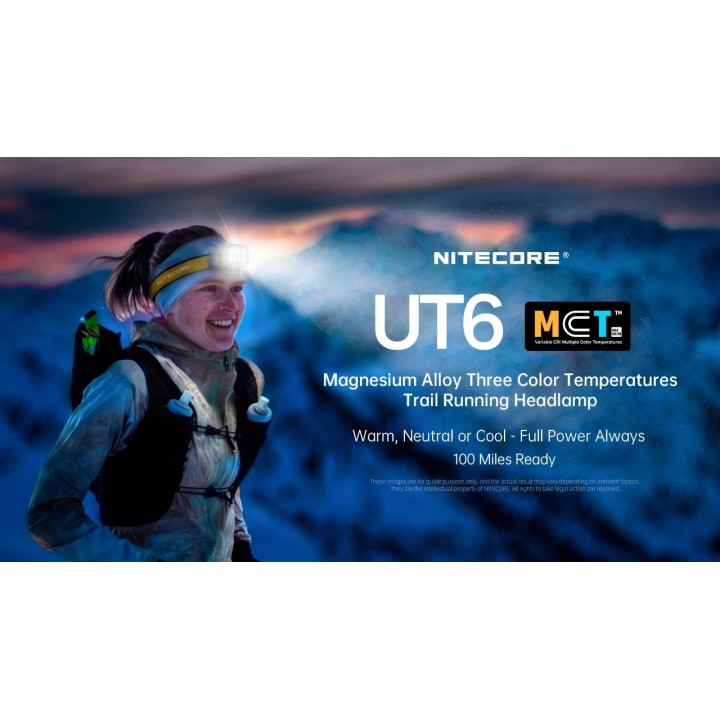 Nitecore UT6 – Lanternă frontală pentru alergare