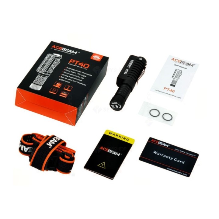 Lanterna profesionala multifunctionala Acebeam PT40, 3000 lumeni, 121 m | Elanterna