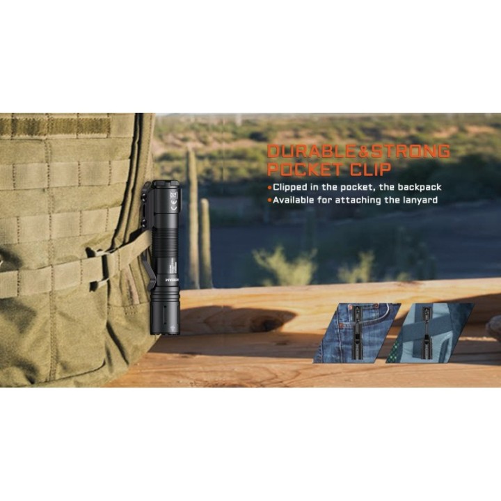 Lanterna tactica Acebeam P15 EDC, 1700 lumeni, 330 m + acumulator | Elanterna