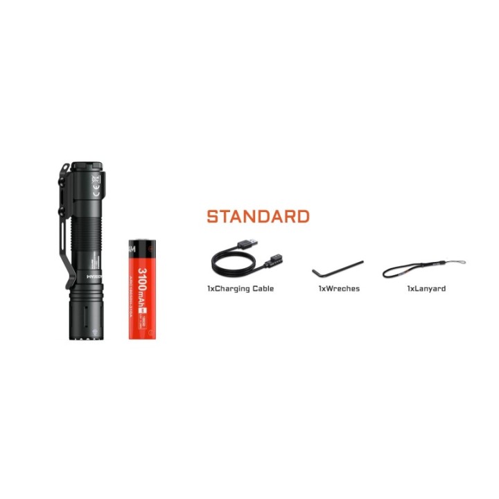 Lanterna tactica Acebeam P15 EDC, 1700 lumeni, 330 m + acumulator | Elanterna