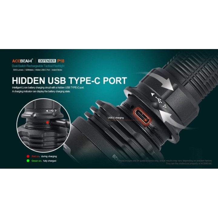 Acebeam P18 — lanternă USB-C, 5000 lm | Elanterna