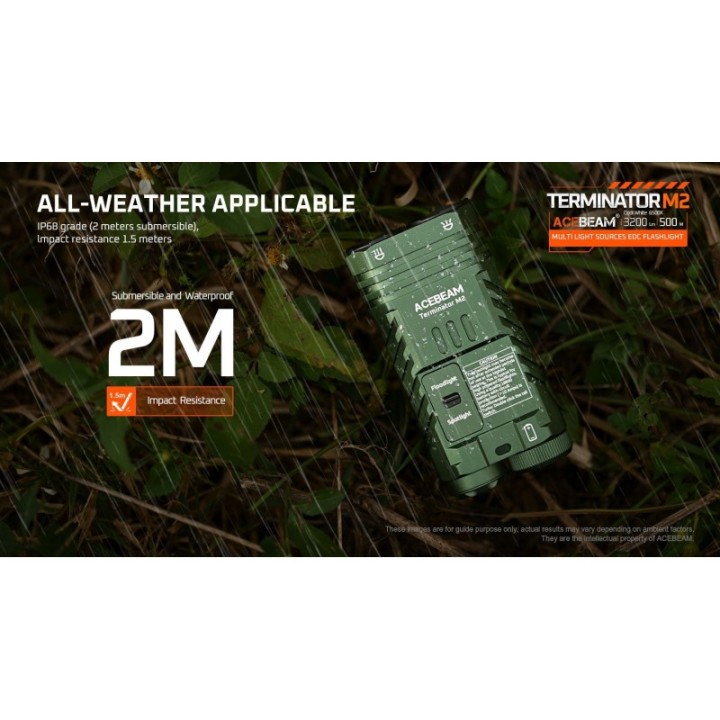 Acebeam Terminator M2 Green — lanternă reîncărcabilă | Elanterna