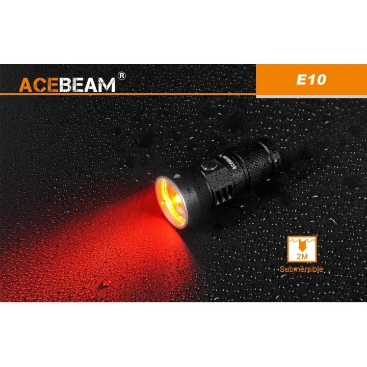 Lanterna profesionala reîncărcabilă Acebeam E10 Red, 250 lumeni, 385 m | Elanterna