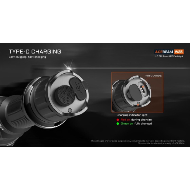 Acebeam W35 — lanternă LEP cu zoom electronic | Elanterna