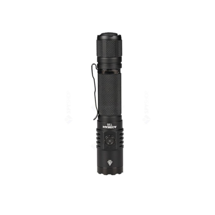 Lanterna tactica reîncărcabilă Acebeam T35 Black, 1900 lumeni, 380 m | Elanterna