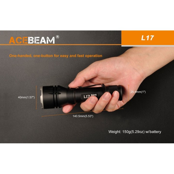 Acebeam L17 — lanternă cu fascicul concentrat | Elanterna