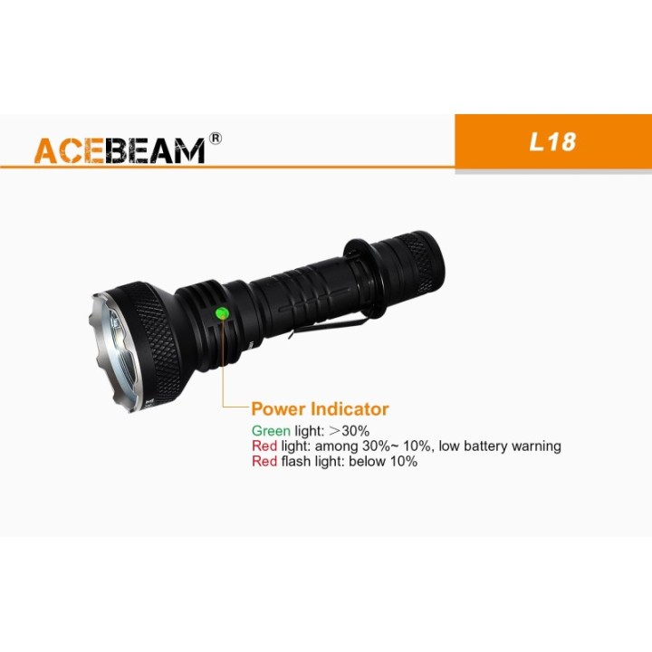 Acebeam L18 — lanternă de distanță, 1500 lm | Elanterna