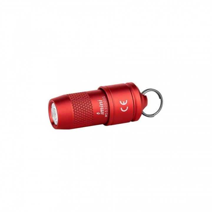 Lanternă breloc Olight iMini cu desprindere magnetică — Roșu — vedere oblică