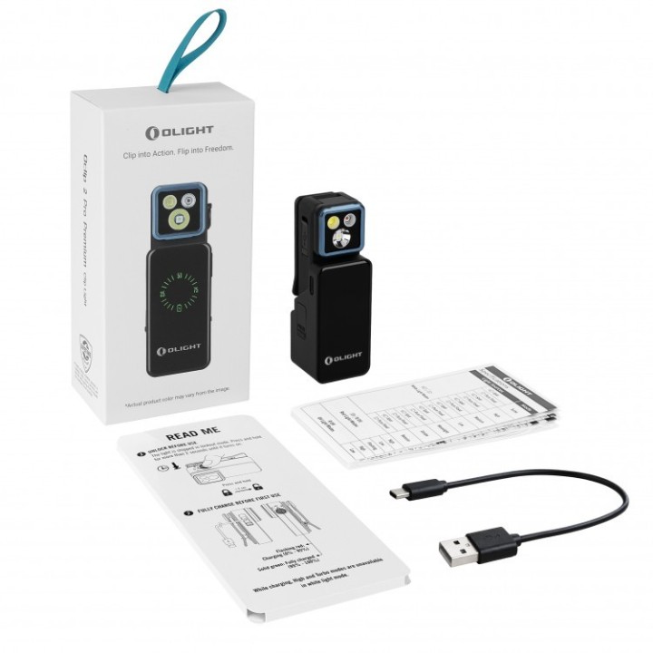 Lanternă Olight Oclip 2 Pro Premium cu stație de încărcare — pachet Premium