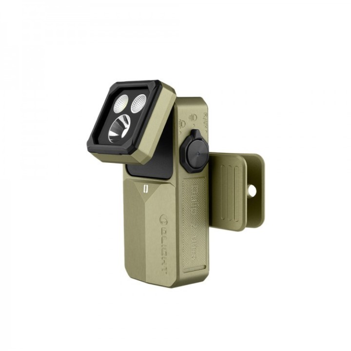 Lanternă cu clemă Olight Oclip 2 Ultra OAL, verde olive — vedere oblică