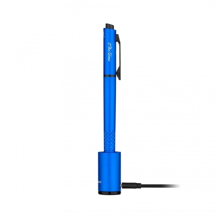Pix Olight OPen Glow cu lanternă și laser verde — Albastru — încărcare în bază