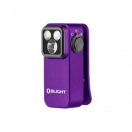 Lanternă cu clemă Olight Oclip Pro, mov — vedere oblică