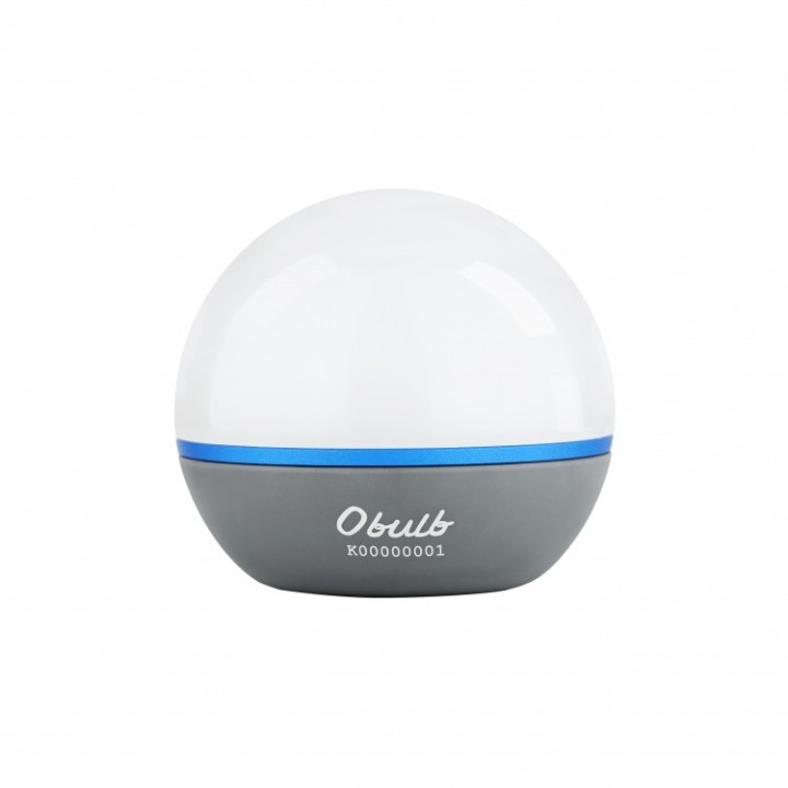 Lampă compactă Olight Obulb cu lumină albă și roșie — vedere frontală