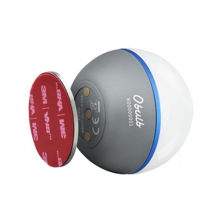 Lampă compactă Olight Obulb cu lumină albă și roșie — plăcuță adezivă