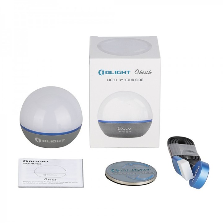 Lampă compactă Olight Obulb cu lumină albă și roșie — pachet