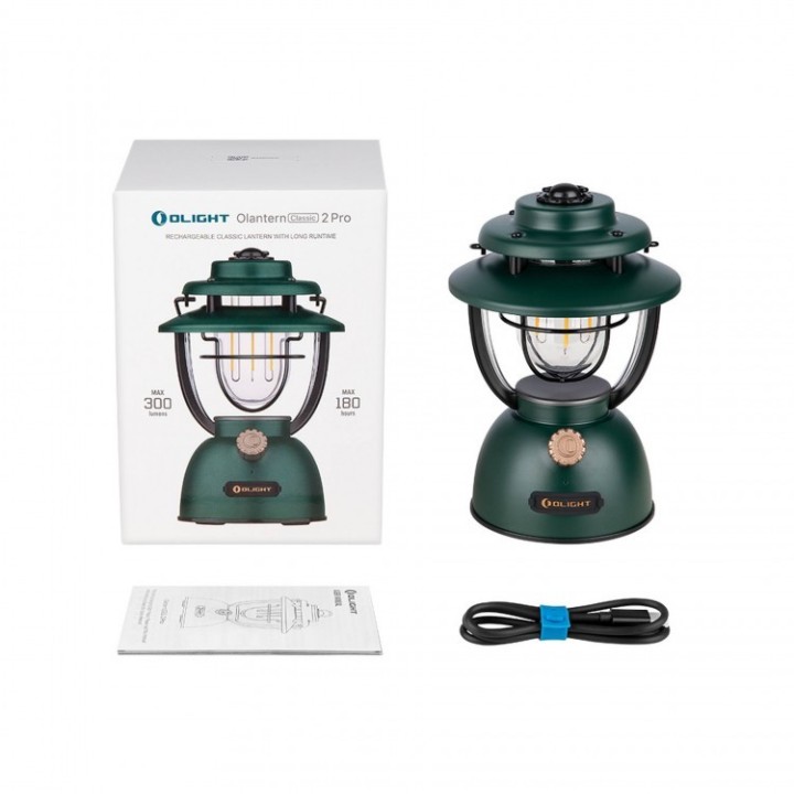 Felinar Olight Olantern Classic 2 Pro cu powerbank — Verde — pachet