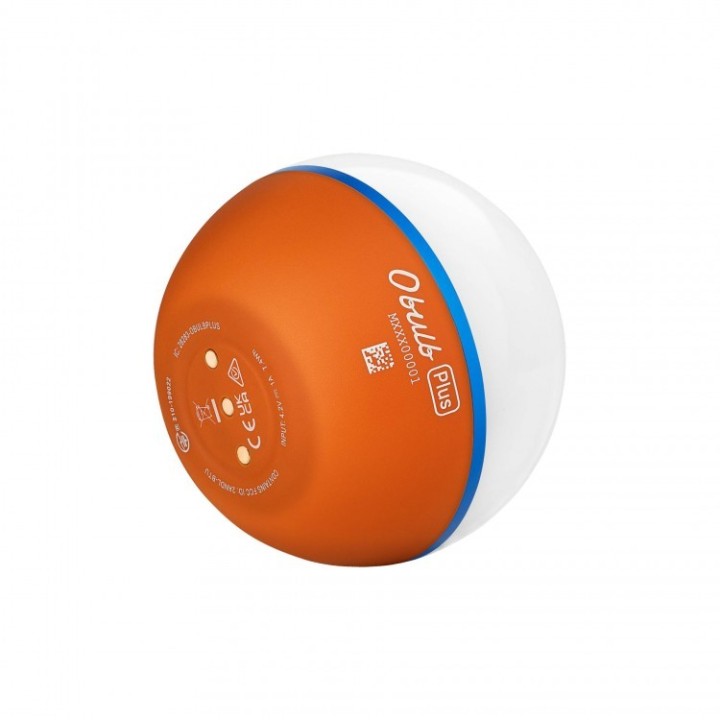 Lampă RGB Olight Obulb Plus cu control din aplicație — Portocaliu — plăcuță adezivă